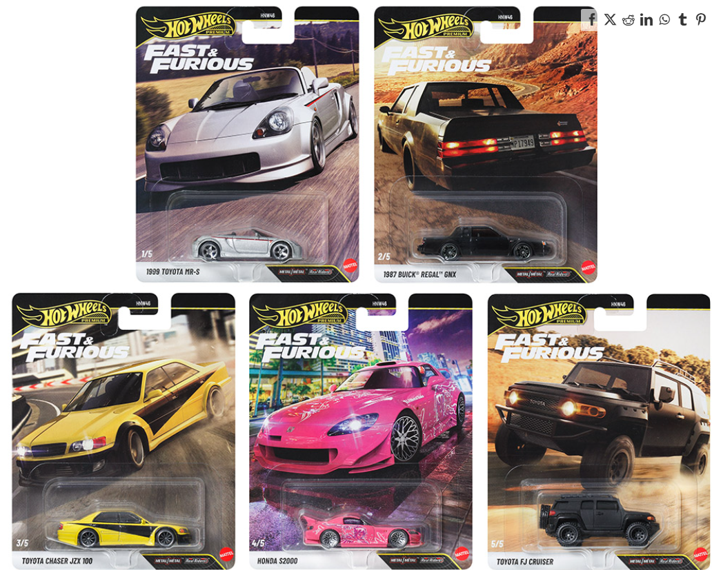 [PRE-ORDER] Hot Wheels 1:64 Fast & Furious Premium 2027 S Assortment S Case- Car set|