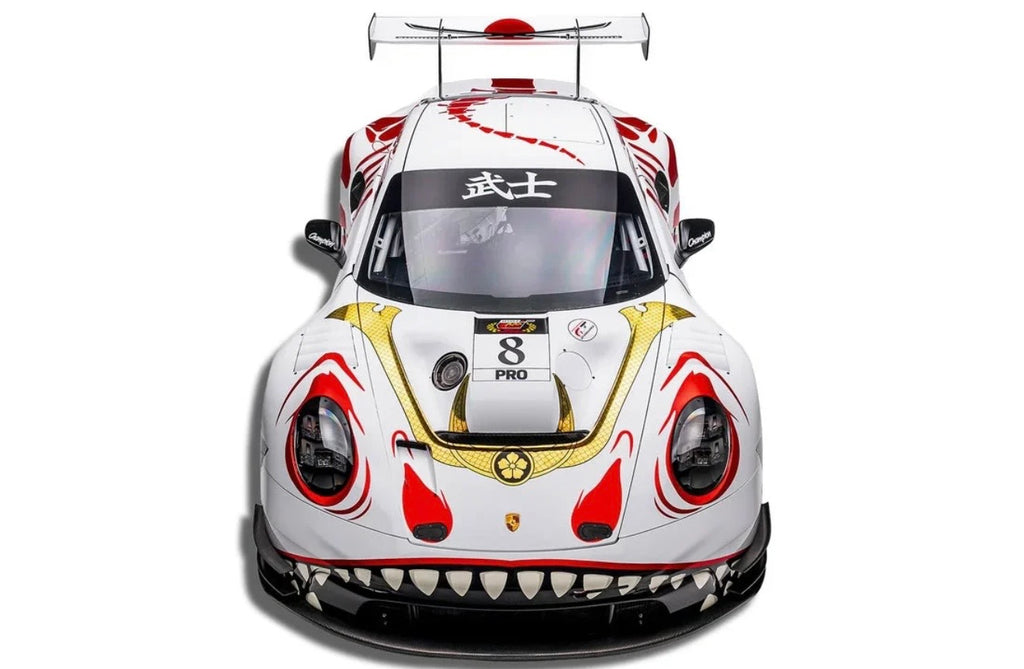 PRE-ORDER-Arrives January 31st, 2027| Spark 1:64 Porsche 911 GT3 R #8 AO Racing " Bushi Rexy" Suzuka | $34.99