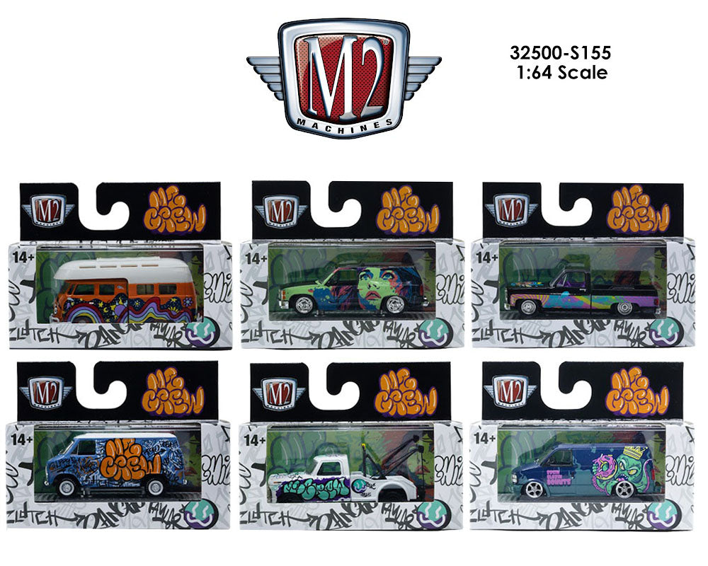 [PRE-ORDER] Estimated arrival: November 2026. M2 Machines 1:64 Graffiti Series S155 – Singles, 6-Car Sets & Sealed Cases