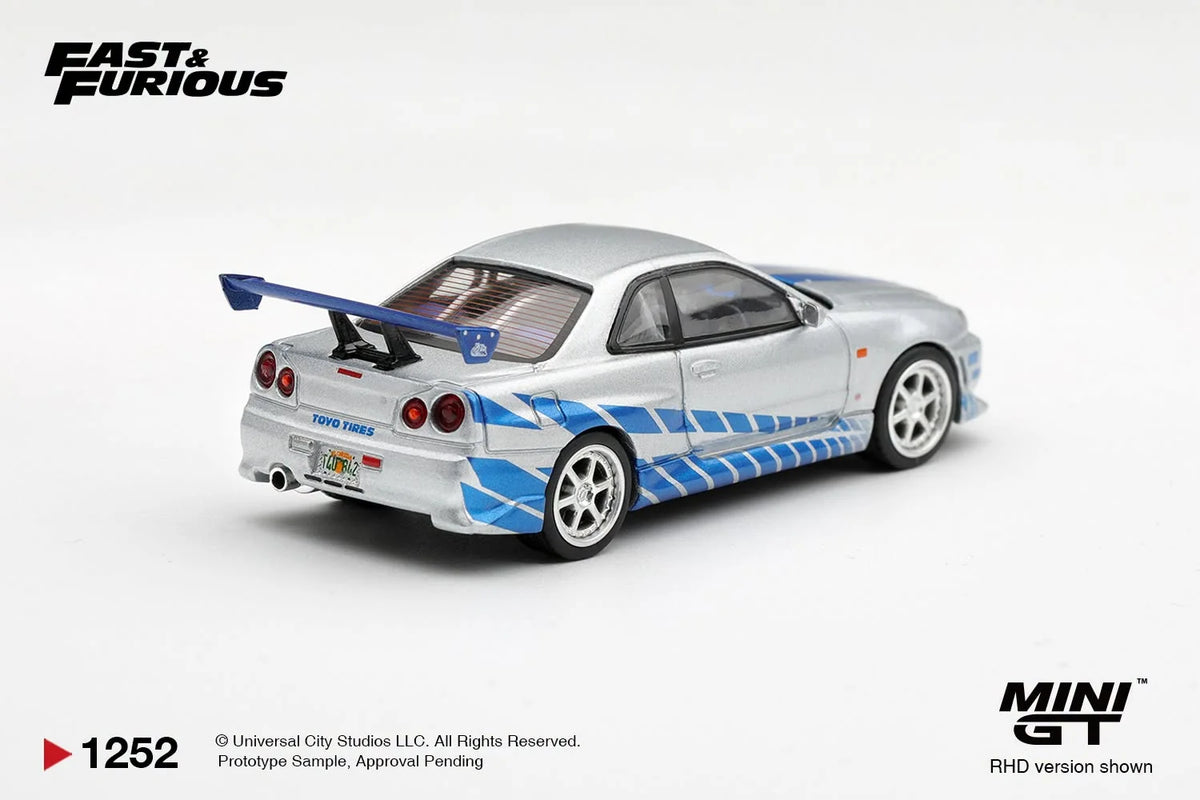 PRE-ORDER | MINI GT x Fast & Furious Nissan Skyline GT-R C-West=Brian O' Conner/ Dodge Charger "Fast Five" Dominic Toretto