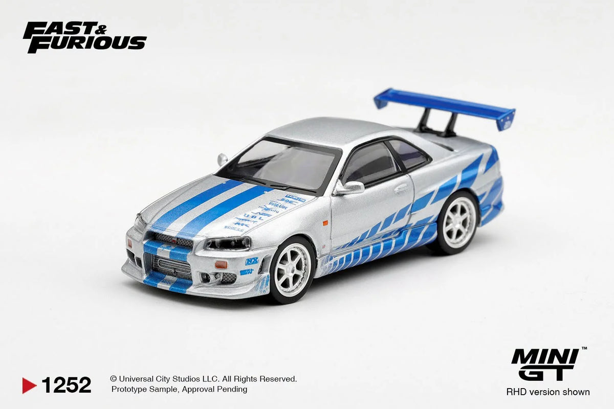 PRE-ORDER | MINI GT x Fast & Furious Nissan Skyline GT-R C-West=Brian O' Conner/ Dodge Charger "Fast Five" Dominic Toretto