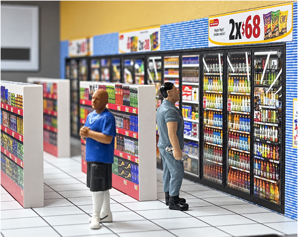[PRE-ORDER] American Diorama 1:64 OXXO Convenient Store Illuminated LED Light (11.2″L x 11.8″W x 3.2″H)