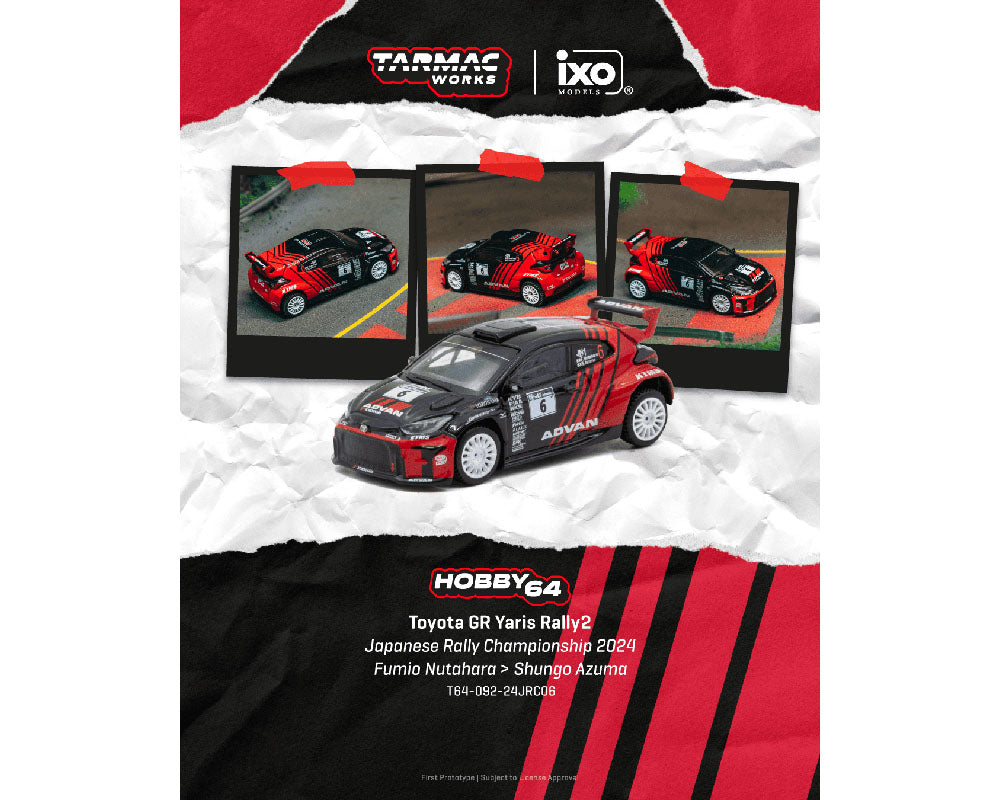 | Tarmac Works 1:64 Toyota GR Yaris Rally2 Japanese Rally Championship 2024 Fumio Nutahara / Shungo Azuma – Hobby64