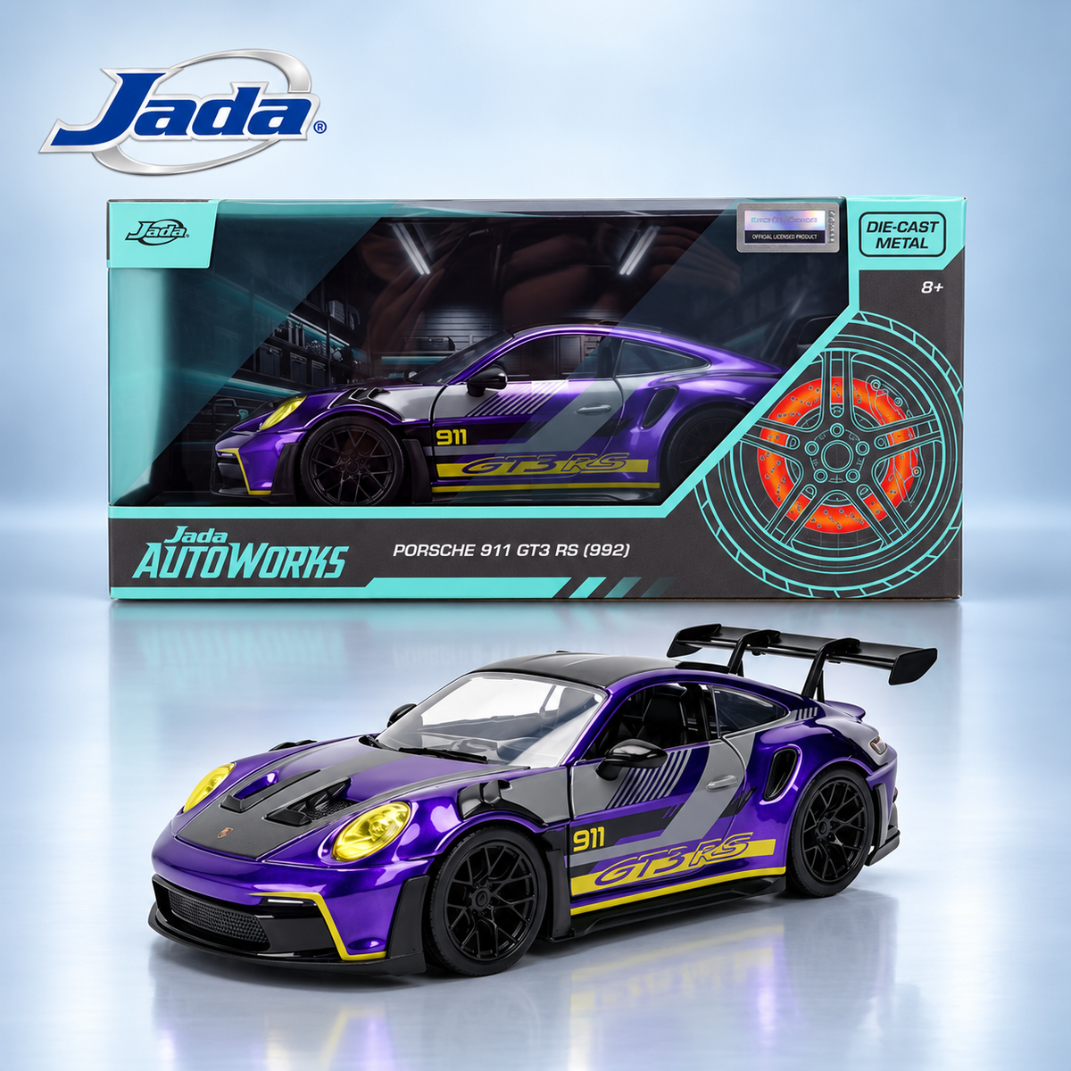 [PRE-ORDER] Estimated arrival November 2026 | Jada 1:24 Porsche 911 GT3 RS – Candy Purple – Autoworks